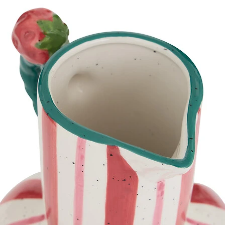 Vase Strawberry Striped Ceramic - Height 25 Centimeter