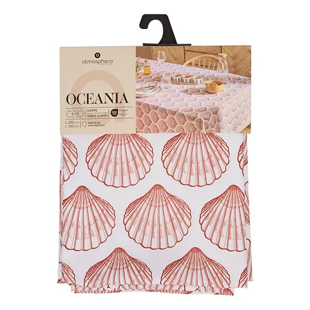Stain-Resistant Printed Tablecloth Oceania - 150 × 300 Centimeter
