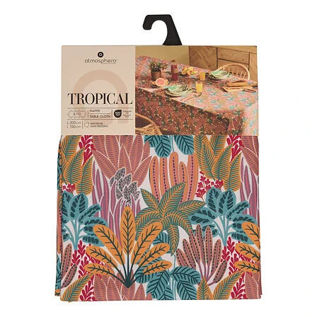 Stain-Resistant Printed Tablecloth Tropical - 150 × 300 Centimeter