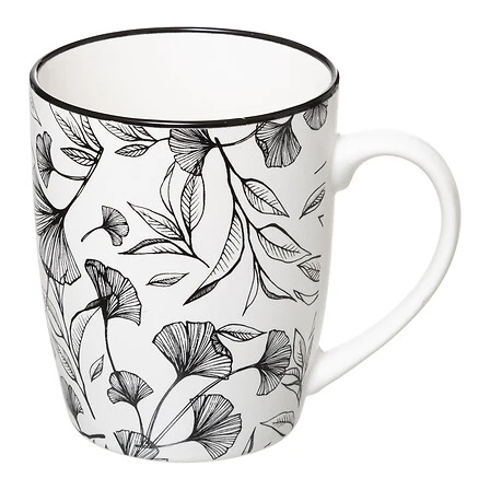 White Floral Matching Mug - 340 Millilitre