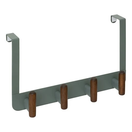 Cassie Over-Door Hook 4 Rods Green Wood And Metal -  35 Centimeter