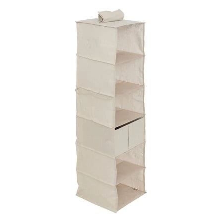 Dressy Hanging Storage Column - Beige - 6 Compartments 