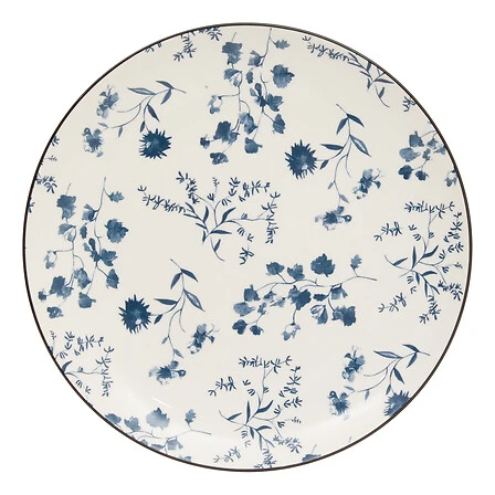 Dinner Plate Umami Flower - Blue And White - Diameter 26 Centimeter