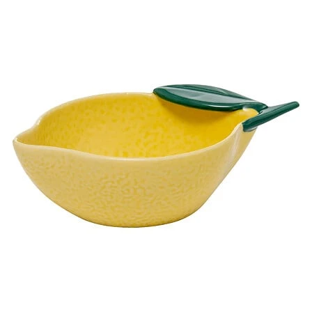 Yellow Lemon Bowl Ceramic - 15.4 × 9.5 × 5.3 Centimeter