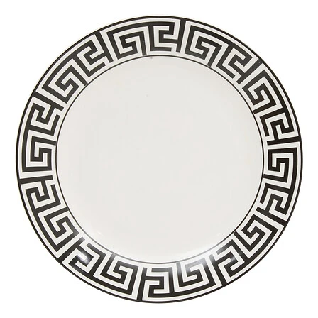 Dinner Plate The Palm Resort - Black And White - Diameter 27 Centimeter