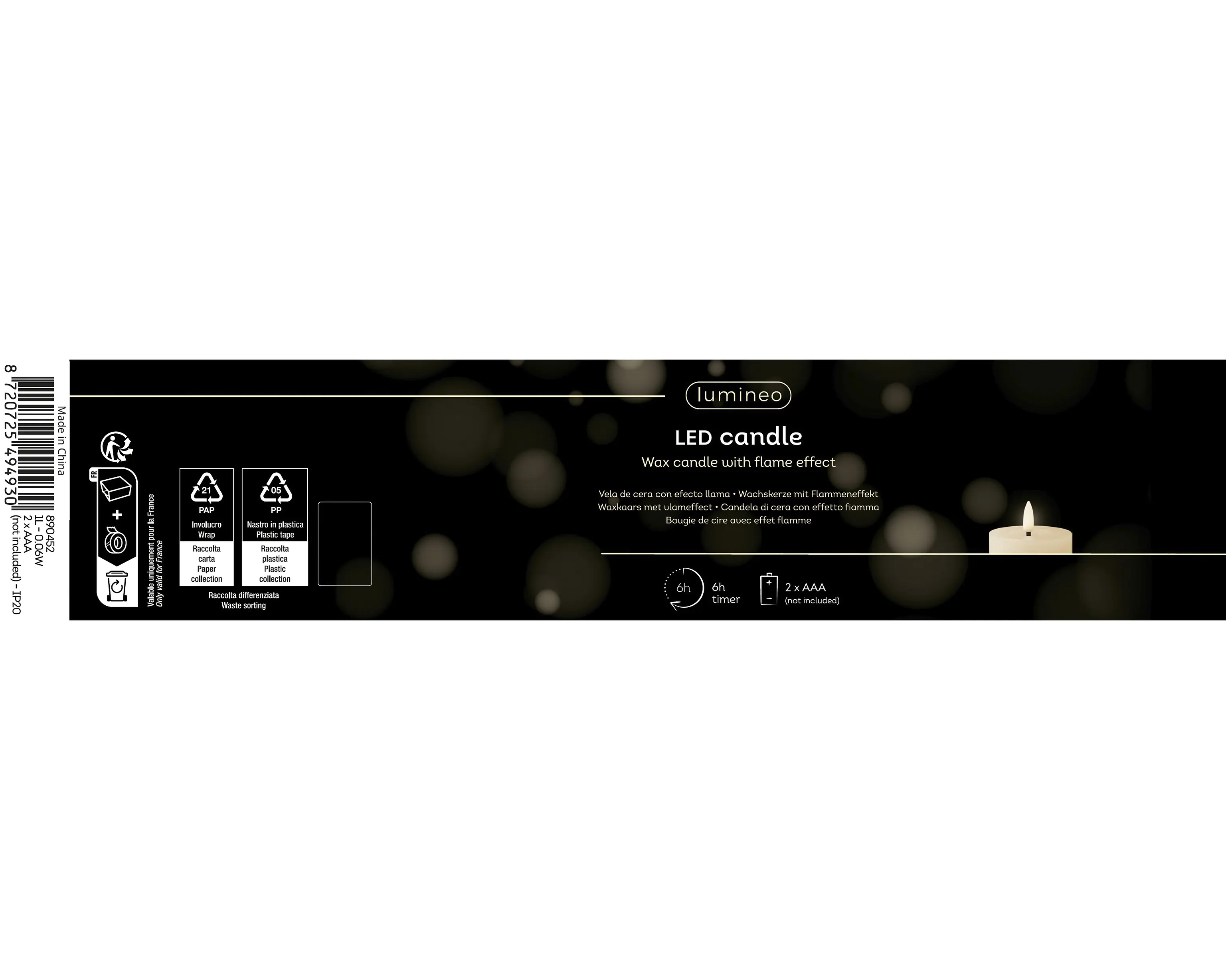 LED Wax Candle – Fire Flame Effect