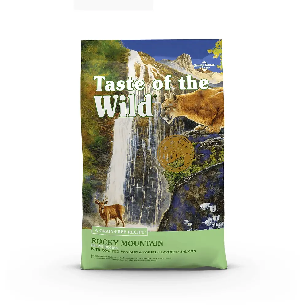 Rocky Mountain Feline Recipe with Venison & Smoke Flavored Salmon Dry Cat Food 5 lb