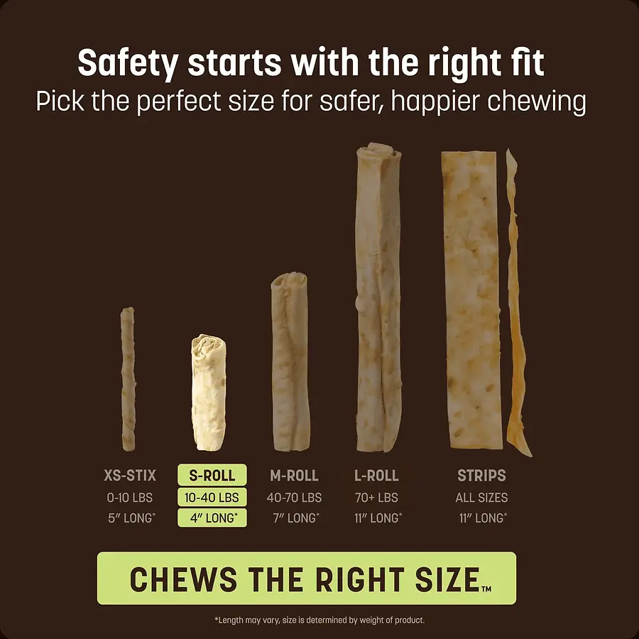 No-Hide Roll Beef Recipe Chew for Dogs Small