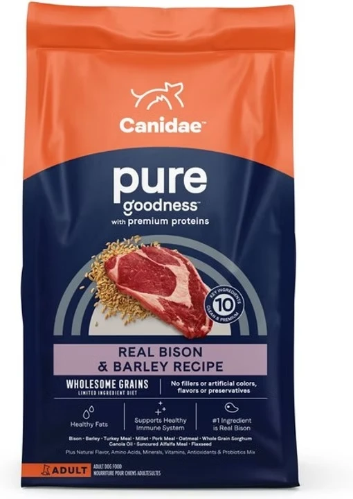 Pure Goodness Wholesome Grains Bison & Barley Recipe Dry Dog Food 4 lb
