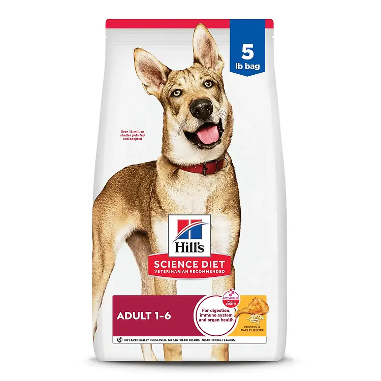Adult 1-6 Chicken & Barley Recipe Dry Dog Food 5 lb