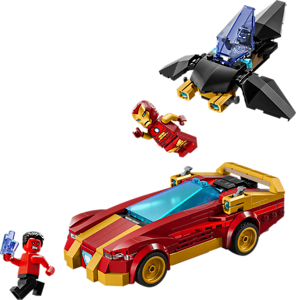 LEGO IRON MAN CAR & BLACK PANTHER vs RED HULK
