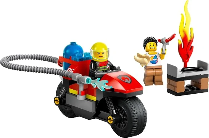 LEGO FIRE RESCUE MOTORCYCLE FIREFIGHTER TOY