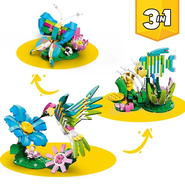 LEGO CREATOR 3-IN-1 WILD ANIMALS: COLOURFUL HUMMING BIRD