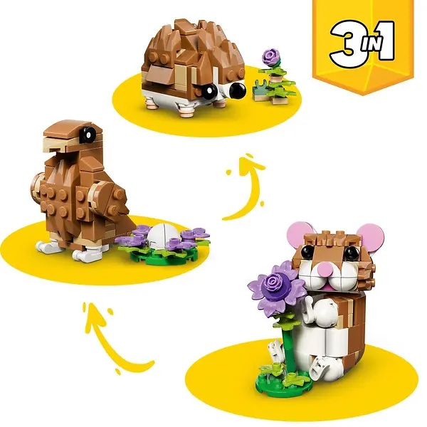 LEGO CREATOR 3-IN-1 CUTE HAMSTER WITH A FLOWER