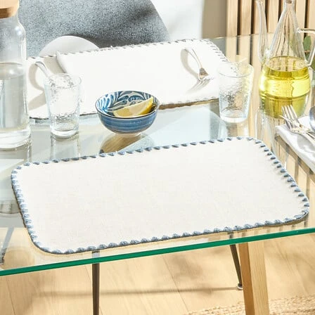 SC SANDRINE PLACEMAT - BLUE - 45X30 CM