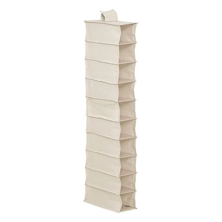 5FIVE DRESSY HANGING SHOE RACK 10 COMPARTMENT. BEIGE