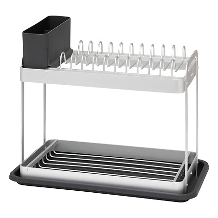 5FIVE 2TIER DISH DRAINER - ALUMINIUM - GREY