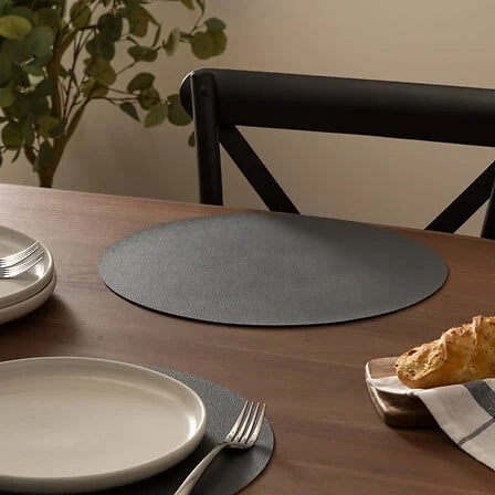 SG TENOR ROUND PLACEMAT - GREY - DIAM 38 CM