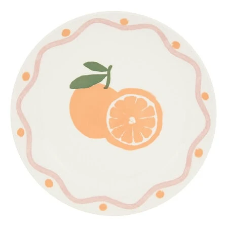 SG FRUITY DESSERT PLATE - ORANGE - DIAM 19 CM
