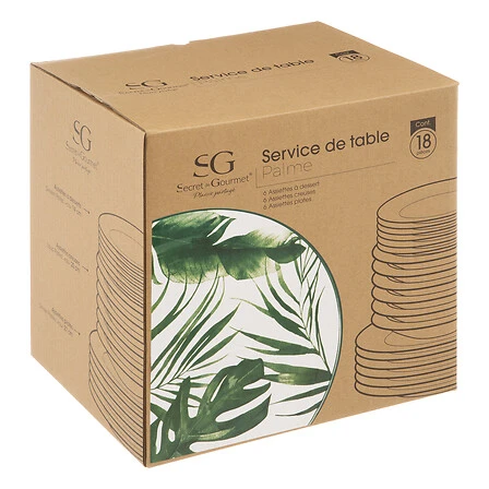 SG PALME DINNERWARE SET - GREEN - 18 PIECE