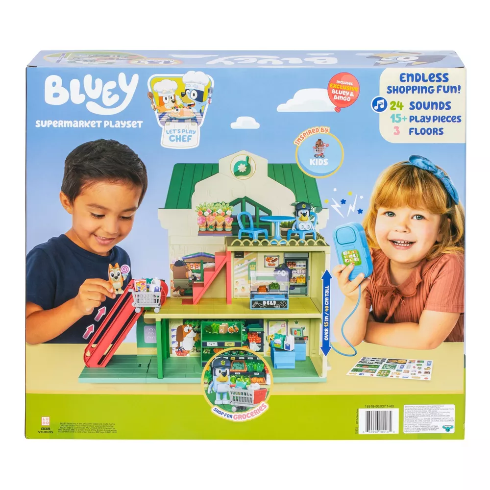 BLUEY LET'S PLAY CHEF SUPERMARKET PLAYSET