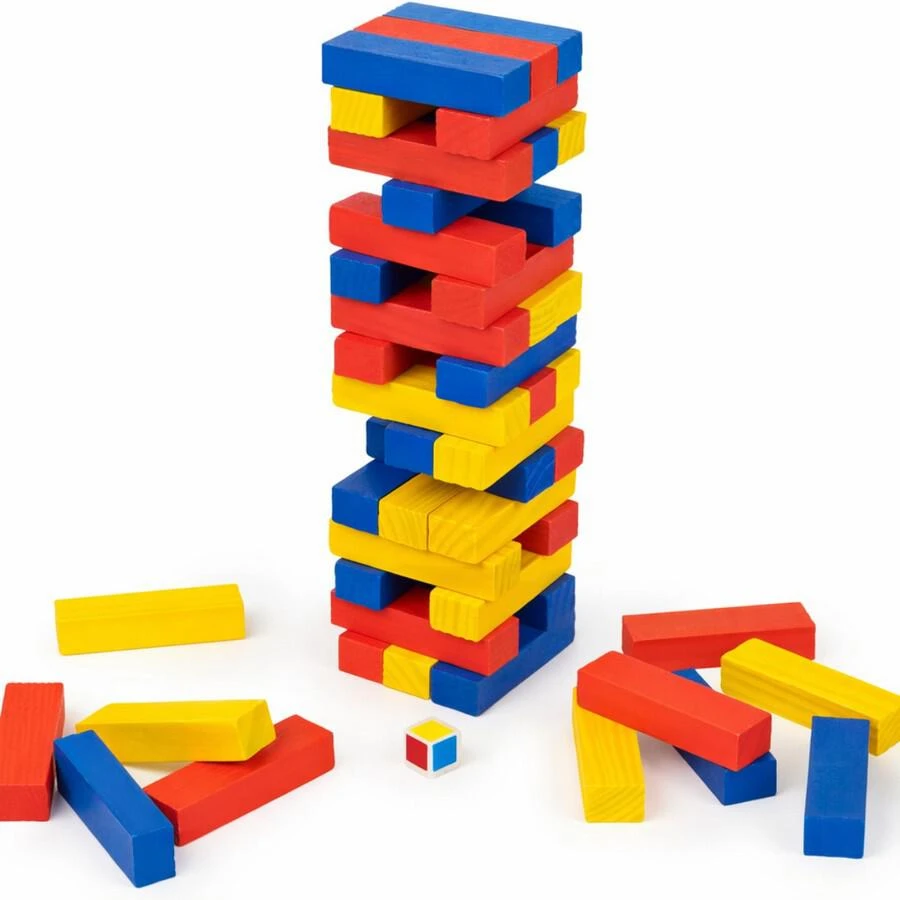 CARDINAL CLASSICS WOODEN RAINBOW JUMBLING TOWER