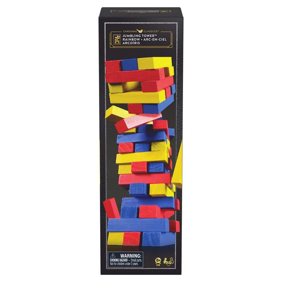 CARDINAL CLASSICS WOODEN RAINBOW JUMBLING TOWER