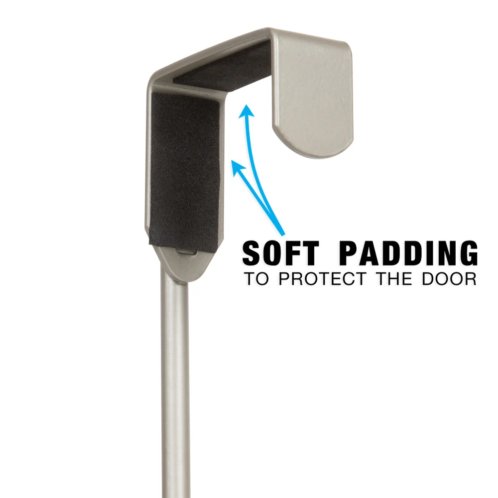 LOVELAND SATIN NICKEL OVER THE DOOR HOOK 2x4