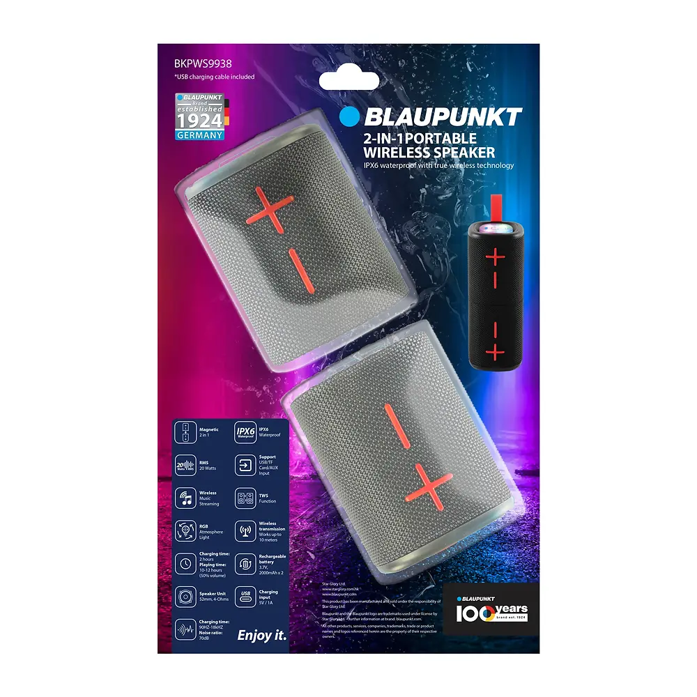 BLAUPUNKT PORTABLE WIRELESS SPEAKER