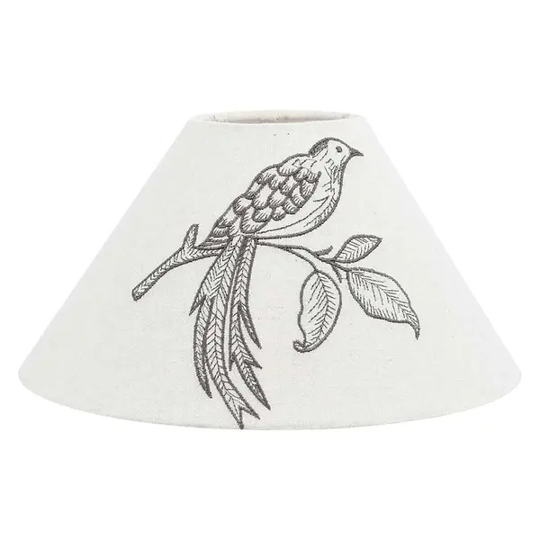 CLARINE EMBROIDERED LAMPSHADE - NATURAL 25X15 CM