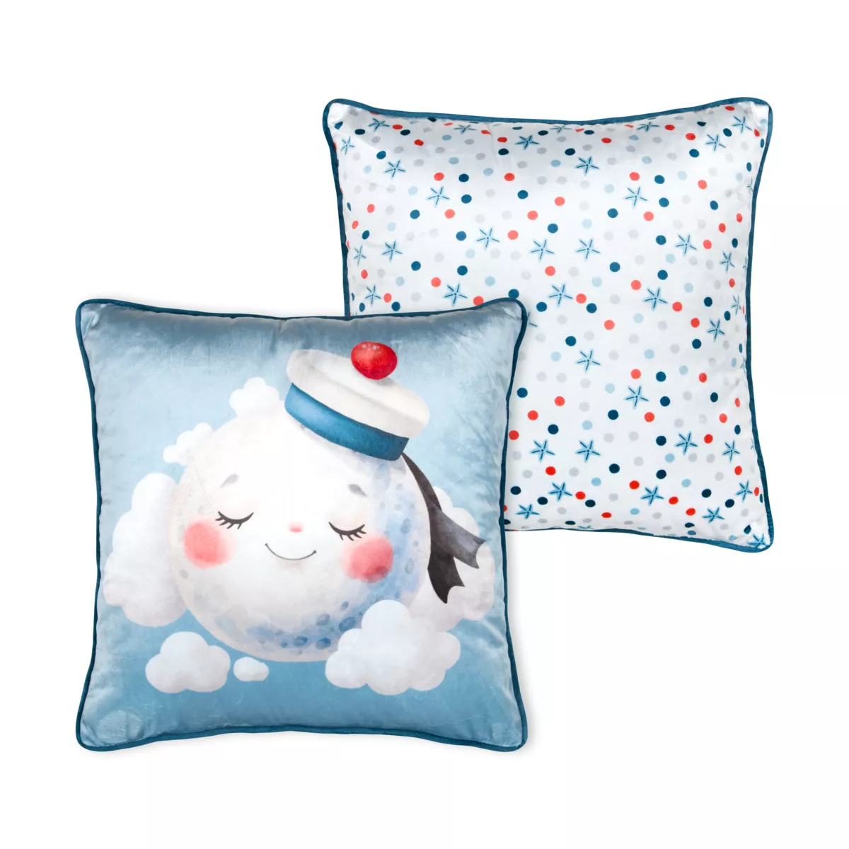 BRIANNA CUSHION COVER - BLUE - 40X40 CM