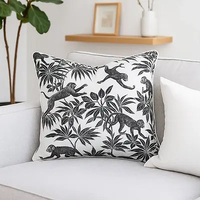 SAPAJOU CUSHION - BLACK - 50X50 CM