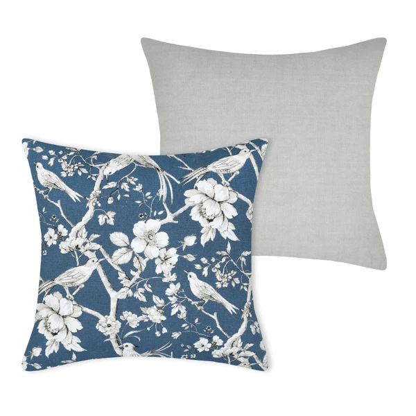 BRIANNA CUSHION COVER - BLUE - 40X40 CM