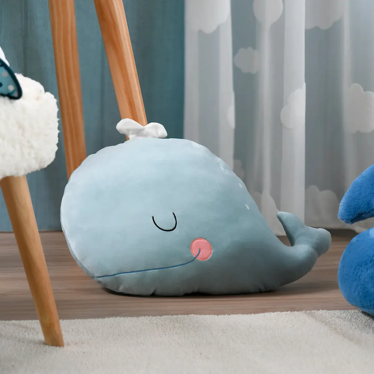 MOBY CUSHION - BLUE - 45X30 CM