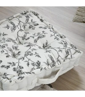 CLARINE FLOOR CUSHION - ECRU - 45X45X10 CM