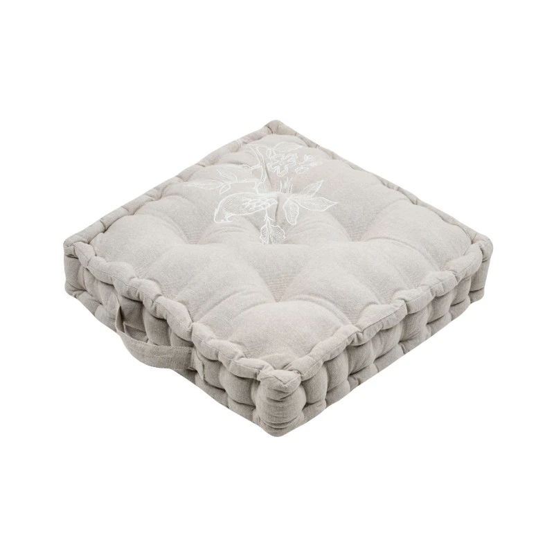 CLARINE FLOOR CUSHION - BEIGE - 45X45X10 CM