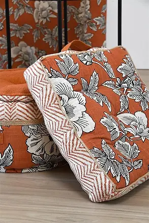 GALICIA FLOOR CUSHION - ORANGE - 45X45X10 CM