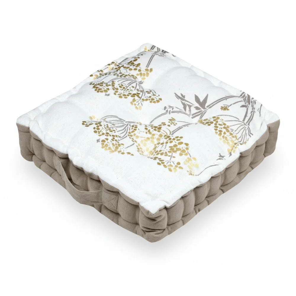 ORIANA FLOOR CUSHION - GOLD - 45X45X10 CM