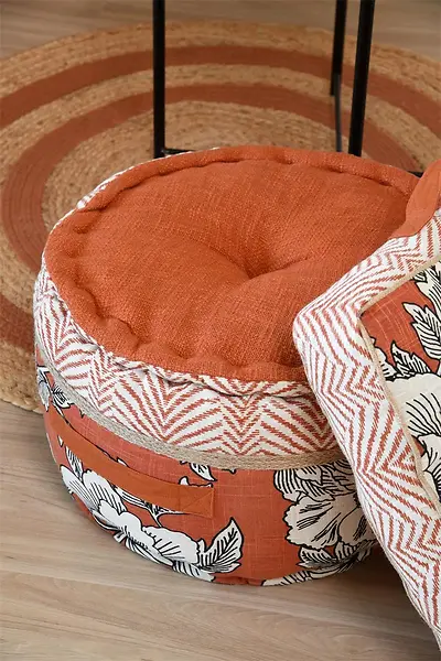 GALICIA OTTOMAN - ORANGE - 40X30 CM