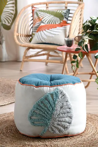 KENTIA OTTOMAN - MULTICOLOUR - 40X30 CM