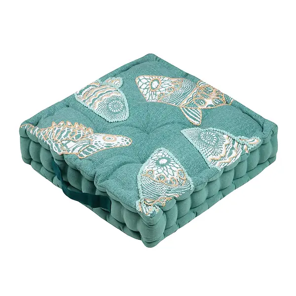 BARBADOS FLOOR CUSHION - CELADON - 45X45X10
