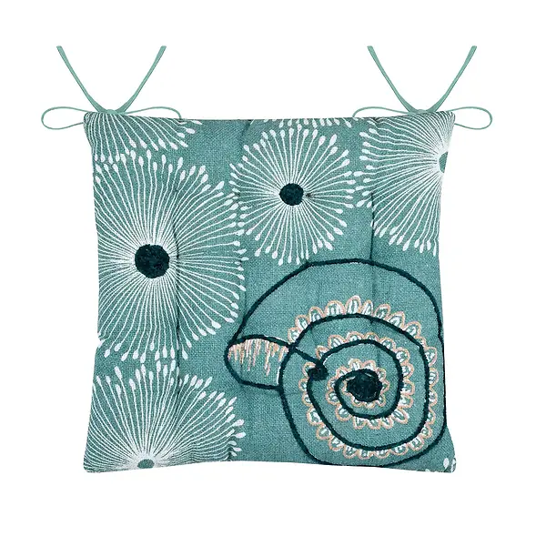 BARBADOS CHAIR PAD - CELADON - 38X38 CM