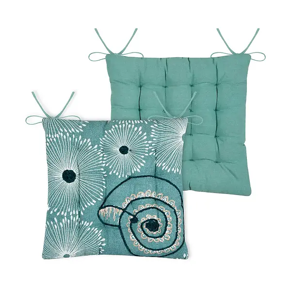 BARBADOS CHAIR PAD - CELADON - 38X38 CM