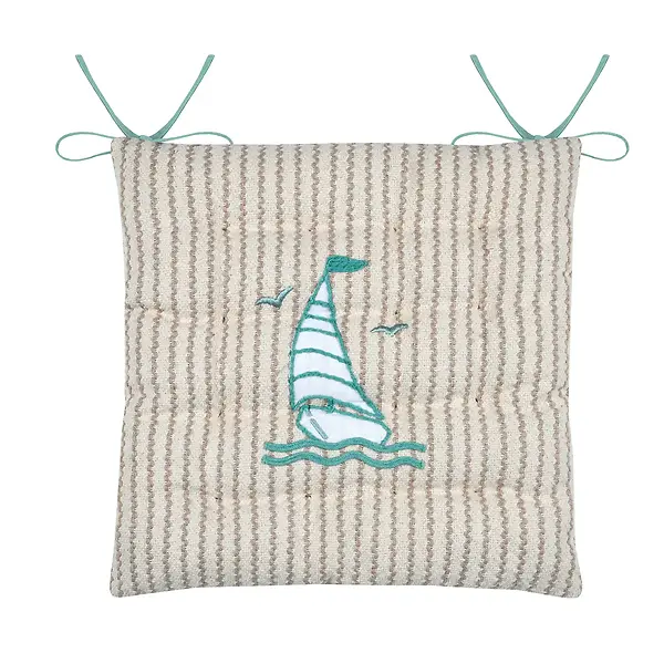 BARBADOS CHAIR PAD - NATURAL - 38X38 CM