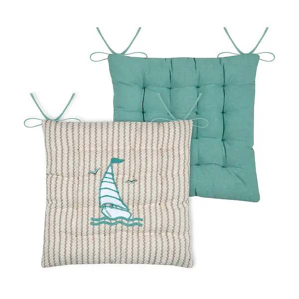 BARBADOS CHAIR PAD - NATURAL - 38X38 CM
