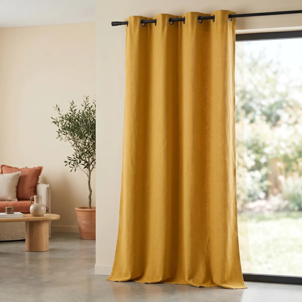 MONACO CURTAIN - CURRY - 140X260 CM