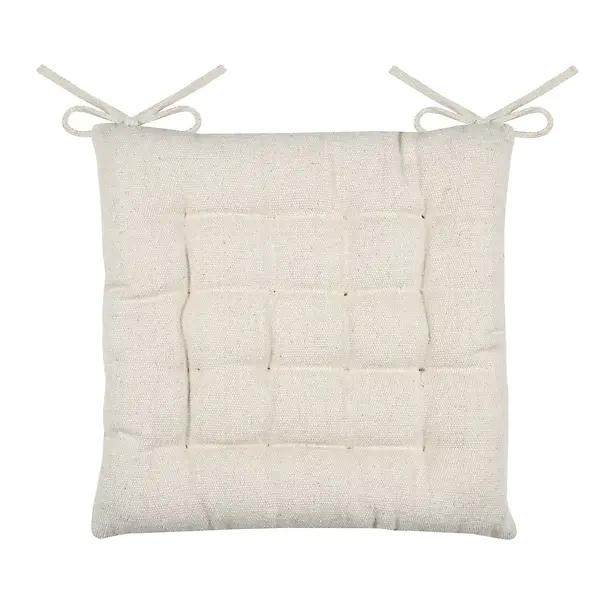 MONACO CHAIR PAD - ECRU - 40X40 CM