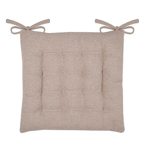 MONACO CHAIR PAD - NATURAL - 40X40 CM