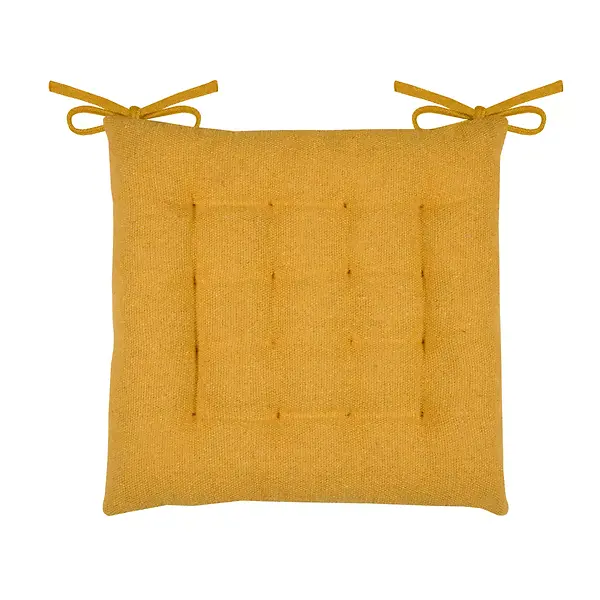 MONACO CHAIR PAD - CURRY - 40X40 CM