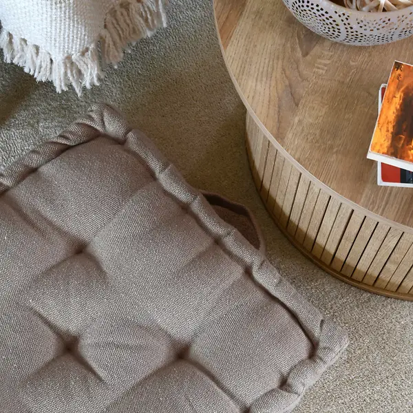 MONACO FLOOR CUSHION - NATURAL - 50X50X10 CM